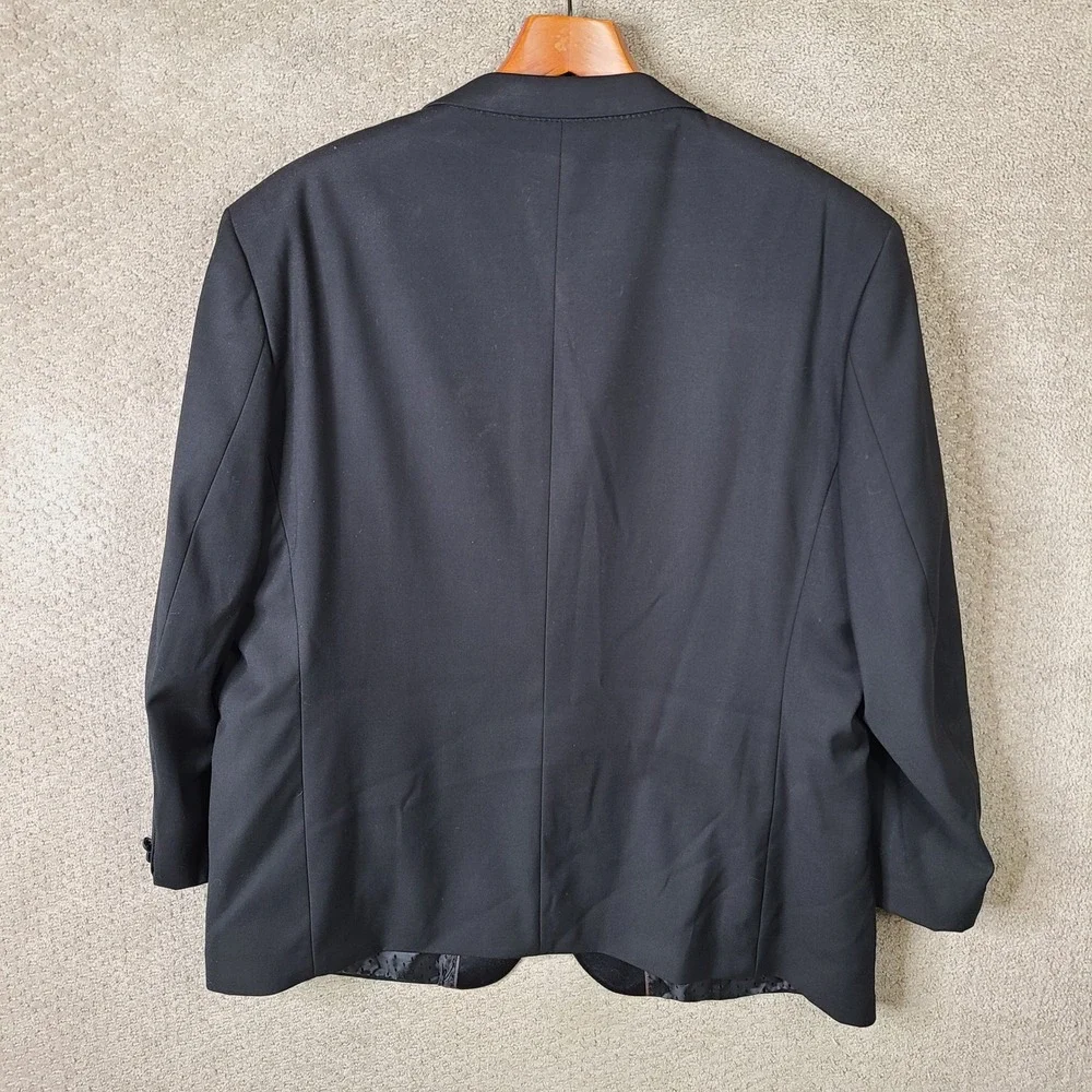 Caravelli Jacket Mens 46S Black Tuxedo Blazer Two Button Poly Viscose Formal